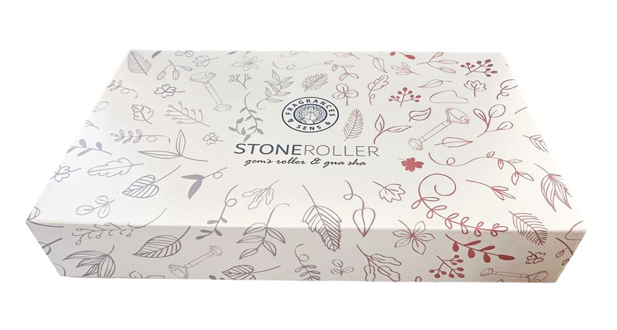 GUA SHA Massageset Herzstein + Doppelroller / Aventurin