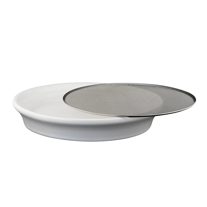 ESCHENFELDER Kressesieb (16cm) / Keramik (Weiss/Schwarz)
