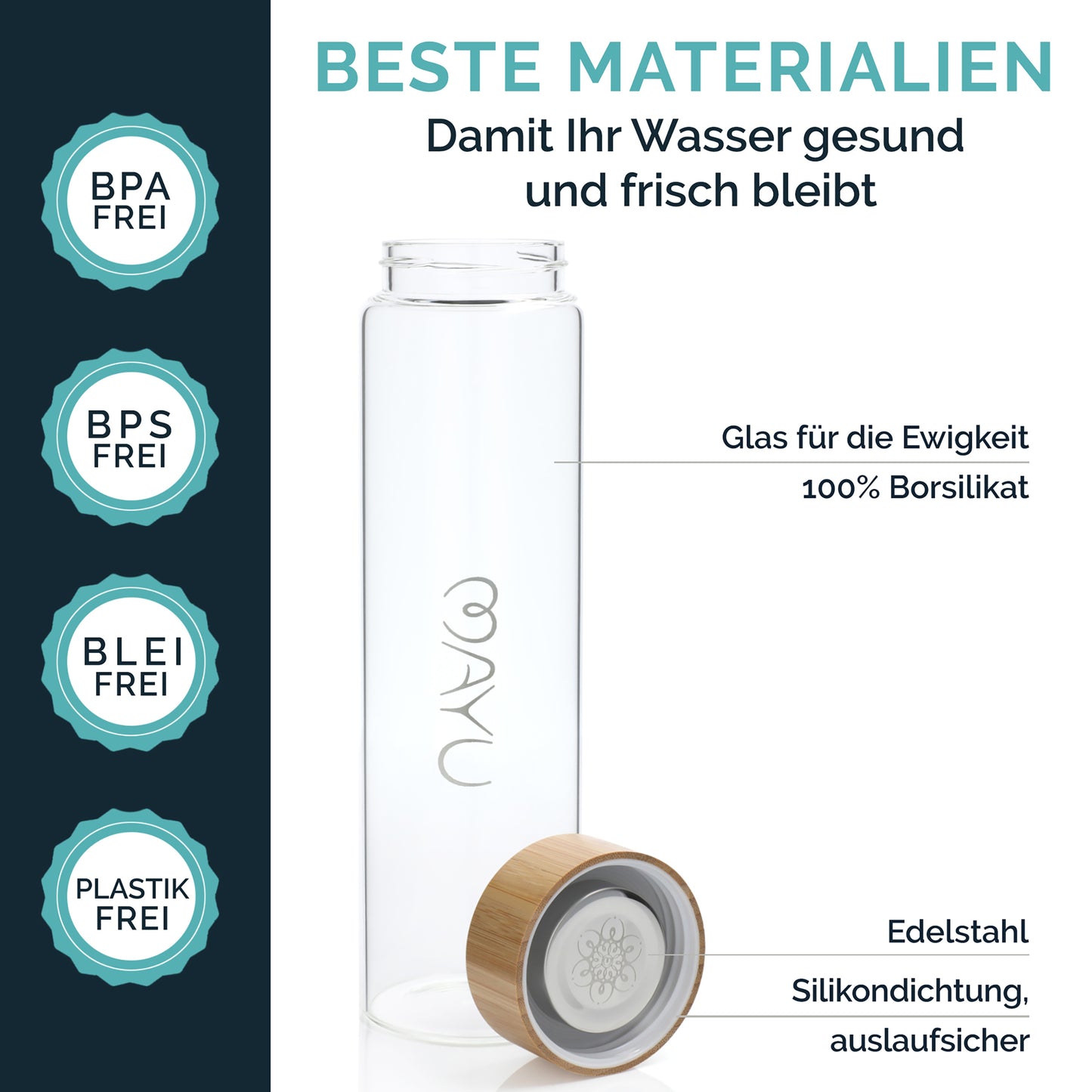 MAYU® Water Bottles (1L)