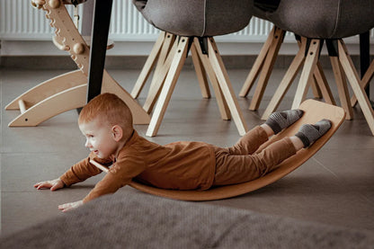 TICTOYS - das.BRETT Balance Board (mit Korkriemen) NATUR