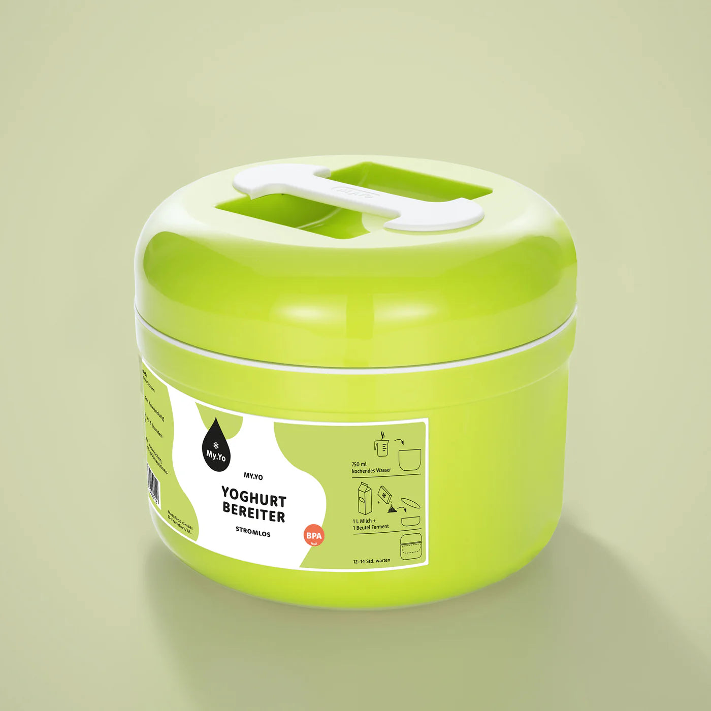 MY.YO Joghurtbereiter ohne Strom (LIMETTE)