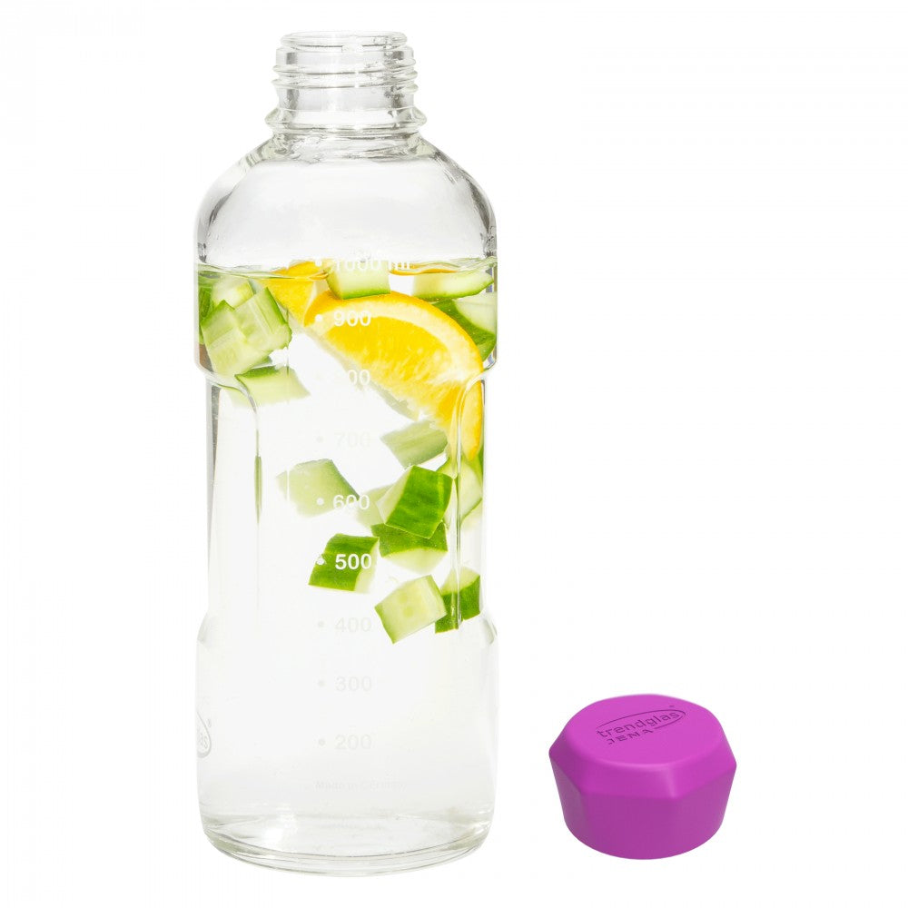 TRENDGLAS JENA Glasflasche 1000ml (Diverse Farben)