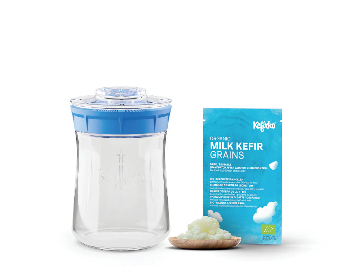 KEFIRKO DIY Milchkefir Fermenterglas 9dl (Diverse Farben)