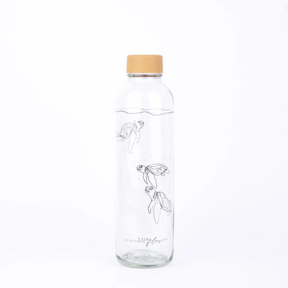CARRY Glasflasche (7dl) / GO WITH THE FLOW