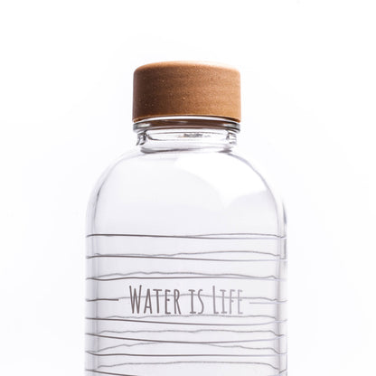 CARRY Glasflasche (1L) / WATER IS LIFE