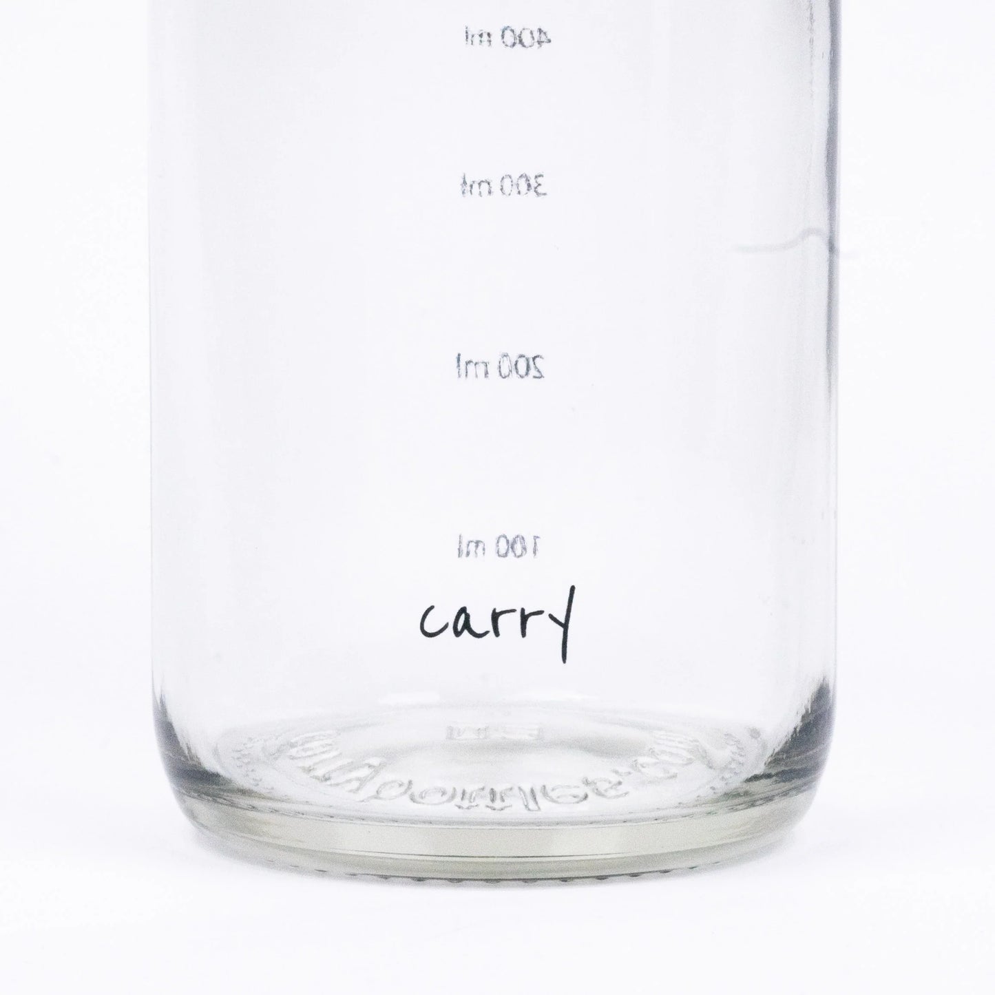 CARRY Glasflasche (1L) / HYDRATION (mit Volumenmarkierung)