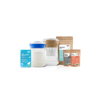 KEFIRKO DIY Cheese Maker + Kefir KIT (2x1.4L/9dl) inkl. Zutaten