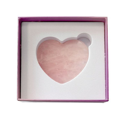 GUA SHA Herz Rosenquarz (Massagestein)
