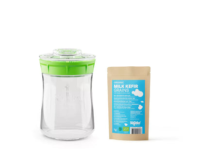 KEFIRKO DIY Milchkefir-Glas (9dl) / GRÜN