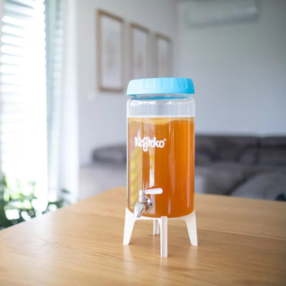 KEFIRKO DIY Kombucha Fermenter-Set 4L + Kombucha-Starter KIT I (Diverse Farben)