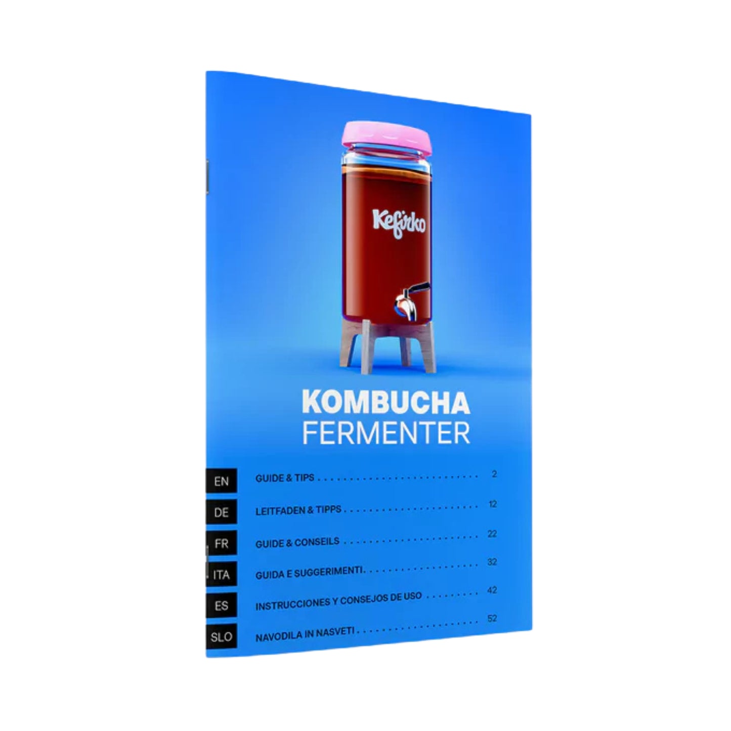 KEFIRKO DIY Kombucha Fermenter-Set 4L + Kombucha-Starter KIT I (Diverse Farben)