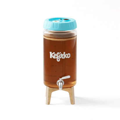 KEFIRKO DIY Kombucha Fermenter STARTER-KIT / BLAU