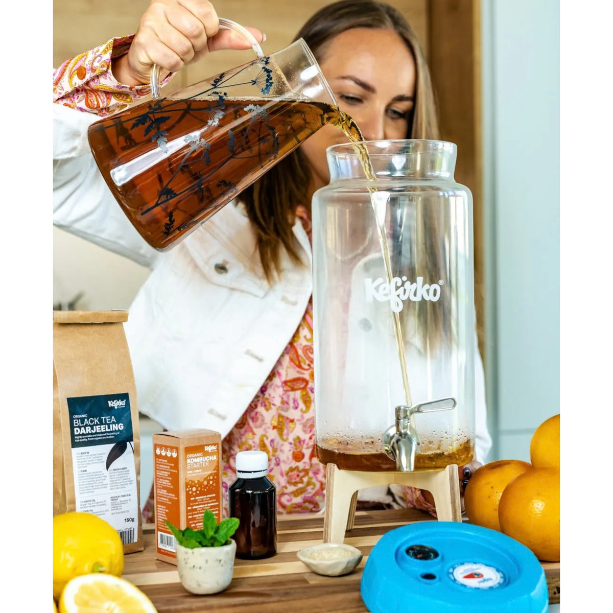 KEFIRKO DIY Kombucha Fermenter COMPLETE KIT (Diverse Farben)