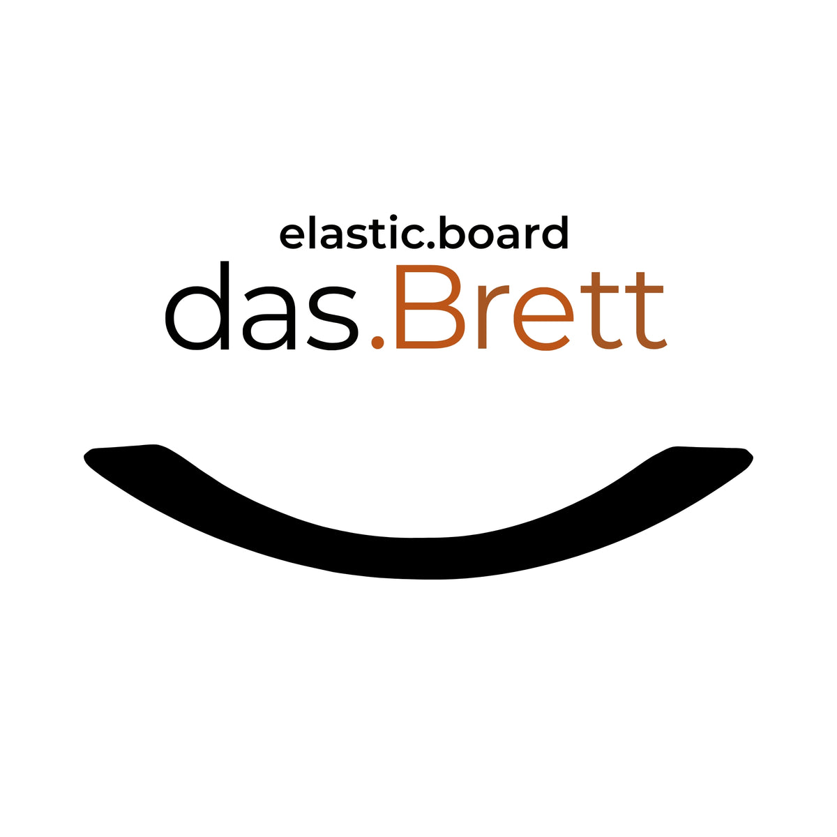 TICTOYS - das.BRETT Balance Board lackiert mit Korkriemen / BLACK