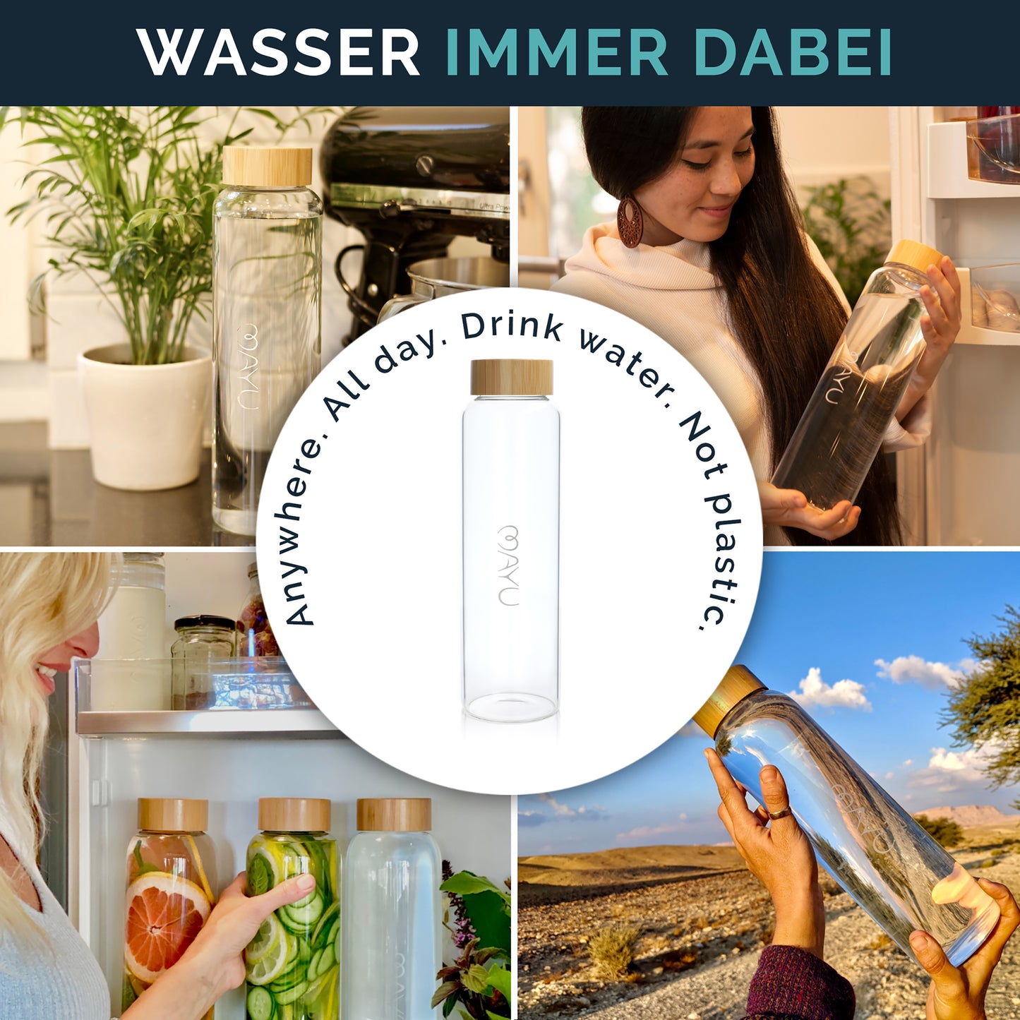 MAYU® Water Bottles (1L)