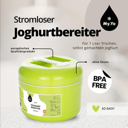 MY.YO Joghurtbereiter ohne Strom (LIMETTE)