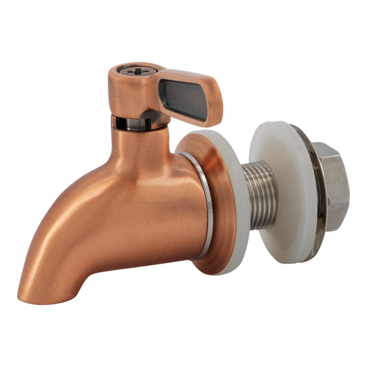 MINNICO® Dispenser Porzellan-Ei (5l) Edelstahl-Zapfhahn / KUPFER