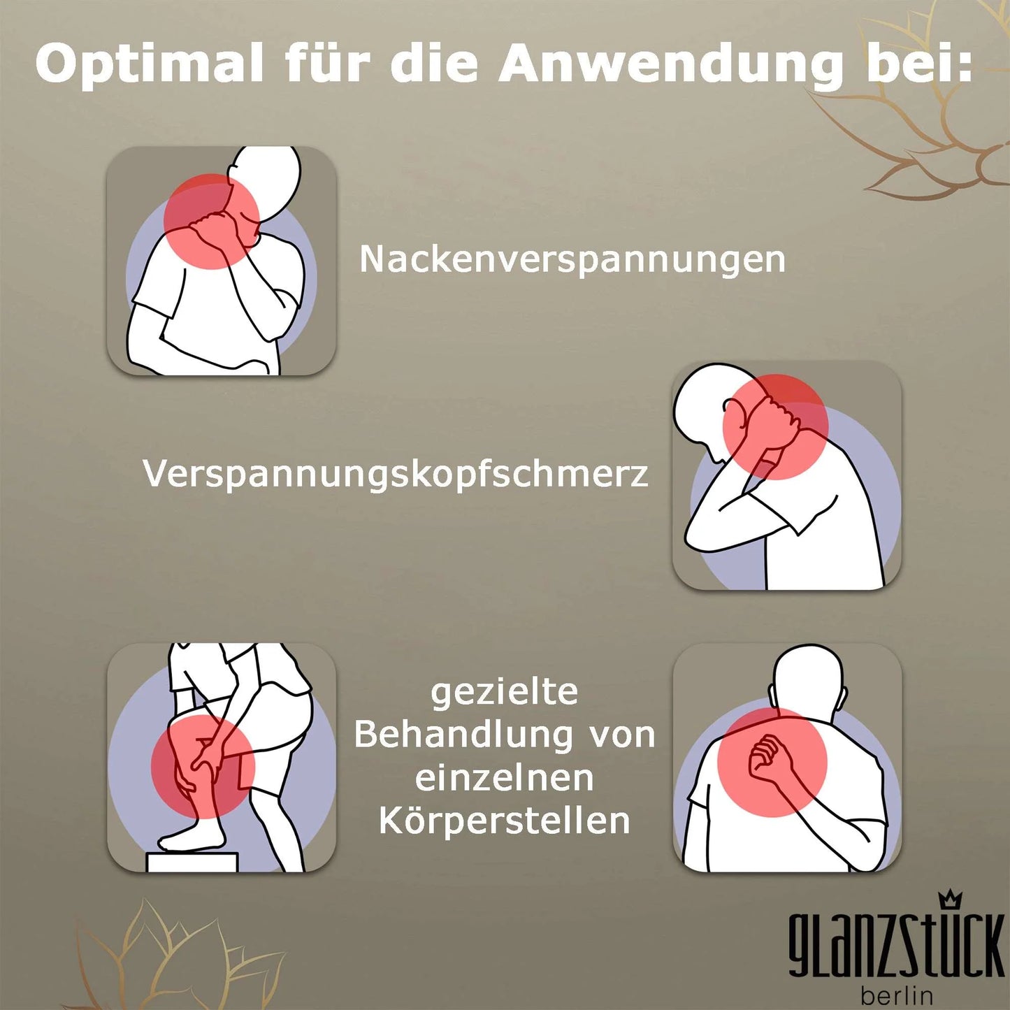 GLANZSTÜCK Berlin® Akupressur Nackenrolle