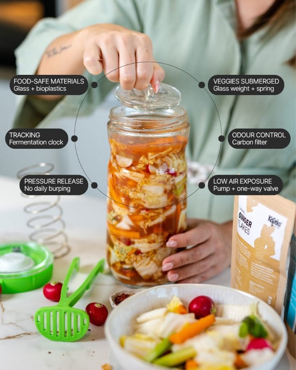 KEFIRKO DIY Glas Veggie (1.4L) / BLAU