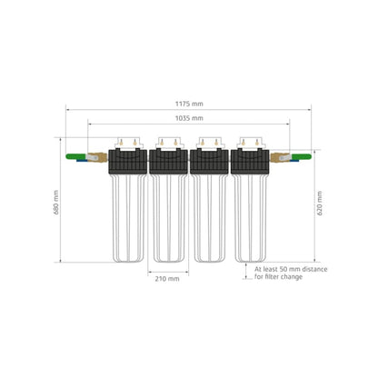 PEKA®20 Hauswasser-Filtersystem (4er) komplett (MFH)