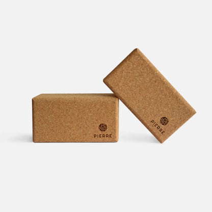PIERRE SPORTS® Yoga-Korkblöcke-Set (2Stk)