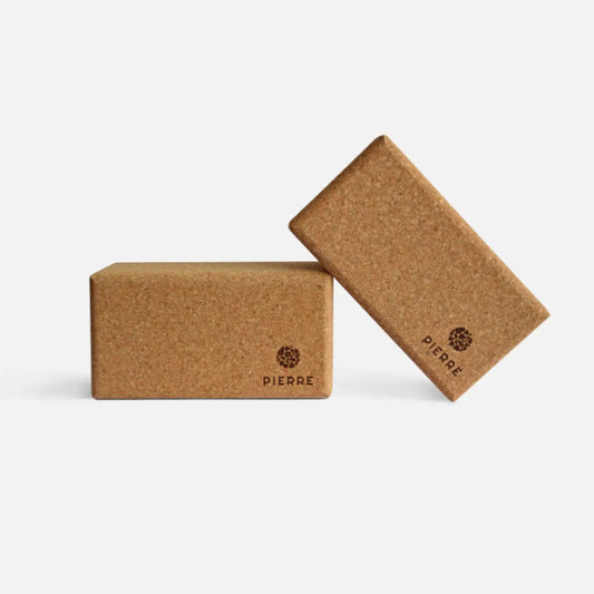 PIERRE SPORTS® Yoga-Korkblöcke-Set (2Stk)