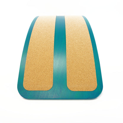 TICTOYS - das.BRETT Balance Board lackiert mit Korkriemen / BLAU