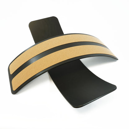 TICTOYS - das.BRETT Balance Board lackiert mit Korkriemen / BLACK