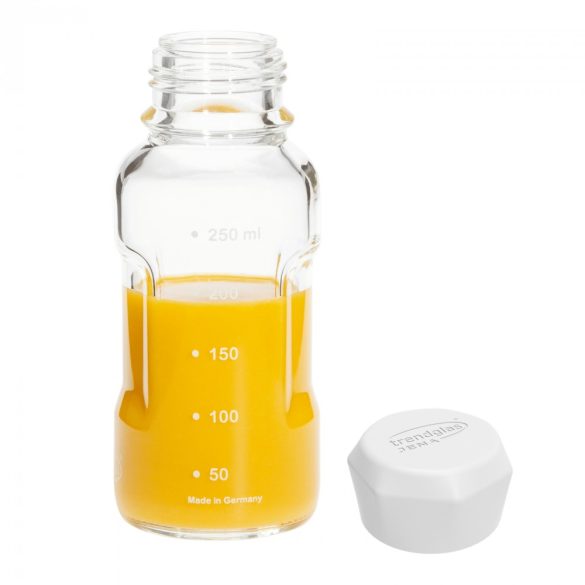 TRENDGLAS JENA Glasflasche BLUE OCEAN / WEISS (Diverse Grössen)