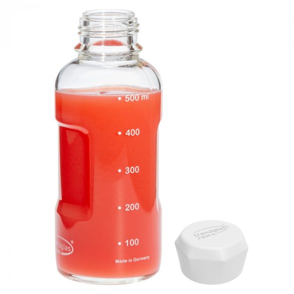 TRENDGLAS JENA Glasflasche BLUE OCEAN / WEISS (Diverse Grössen)
