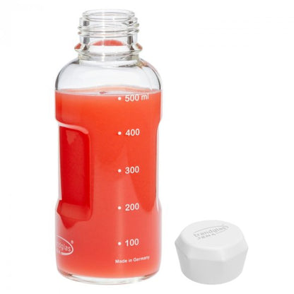 TRENDGLAS JENA Glasflasche BLUE OCEAN / WEISS (Diverse Grössen)
