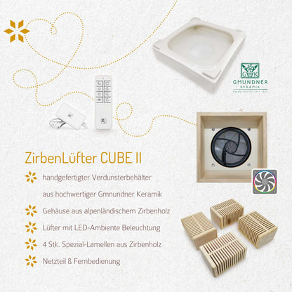 ZIRBENLÜFTER® Ersatz-Lamellenblöcke 4er (CUBE)