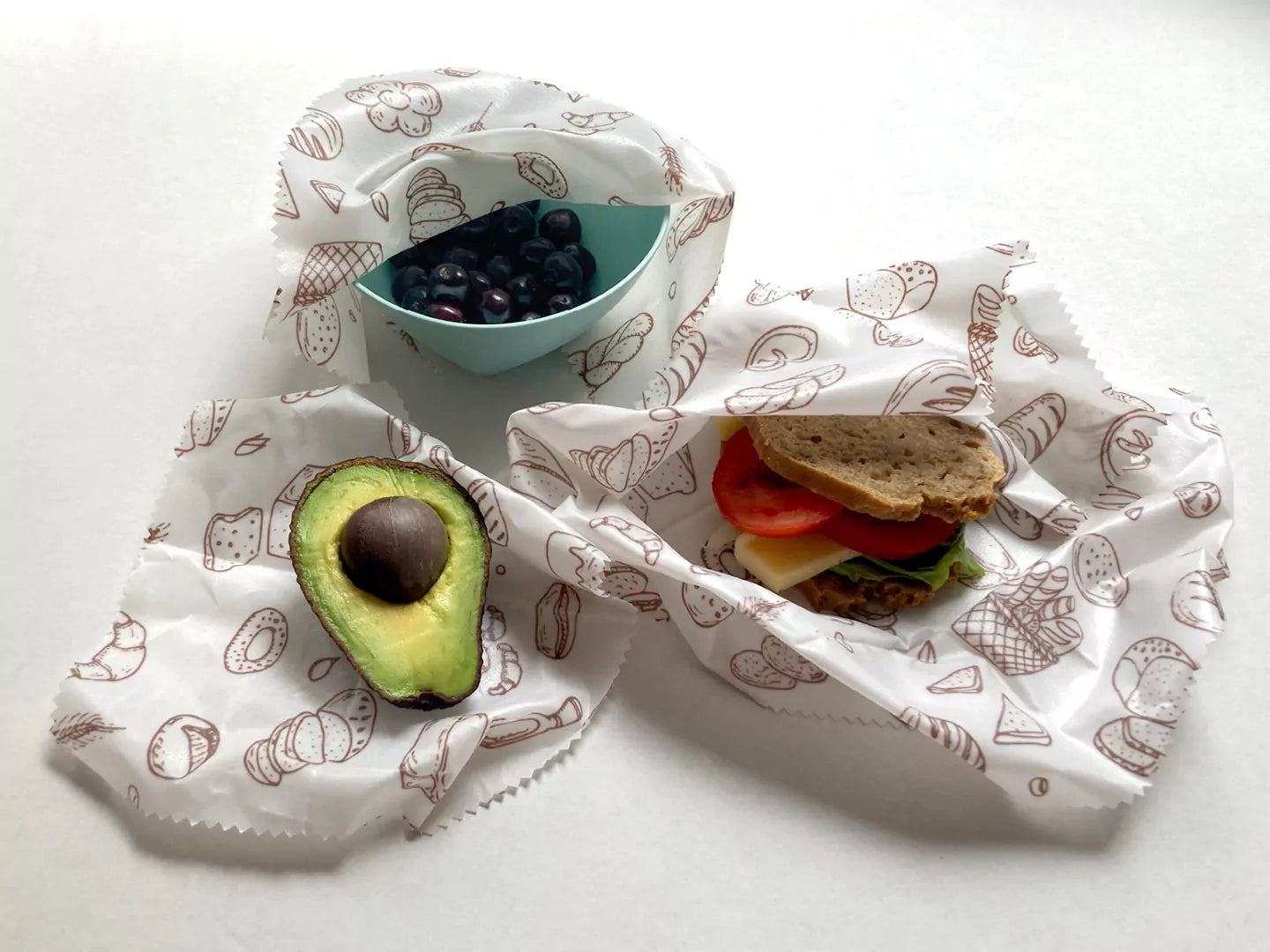KEFIRKO Wachstücher (vegan) / 3er Set