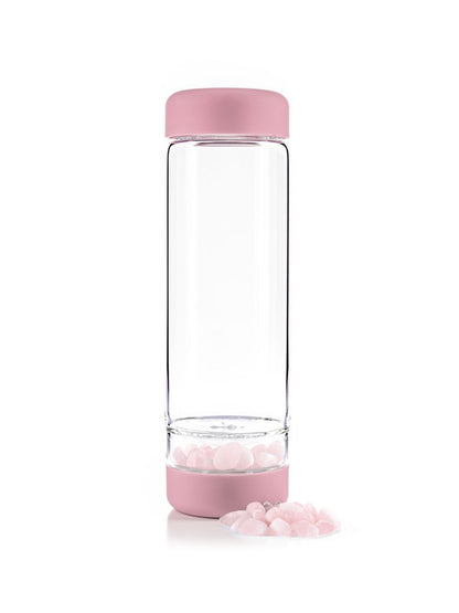 VITA JUWEL inu! Trinkflasche 5dl / BLOSSOM ROSE (Bergkristall/Rosenquarz)