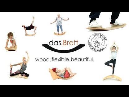 TICTOYS - das.BRETT Balance Board lackiert mit Korkriemen / BLAU