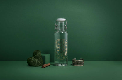 SOULBOTTLES Trinkflasche (1L) FLOWER OF LIFE (Gold)