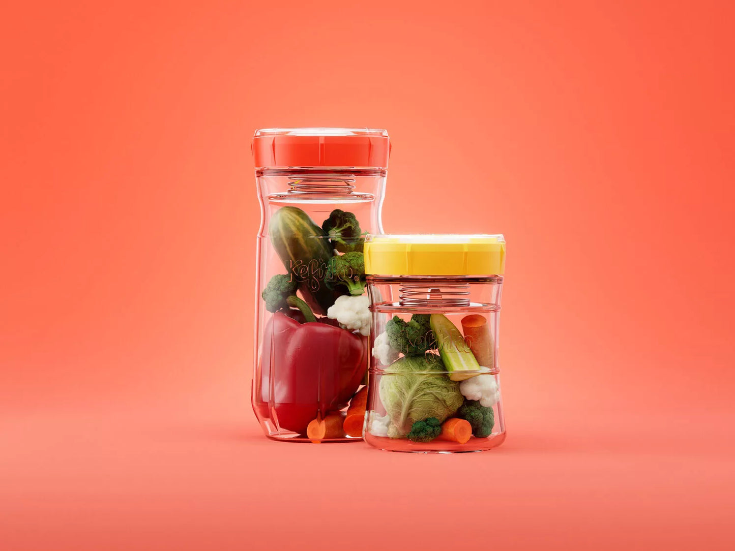 KEFIRKO DIY Glas Veggie (1.4L/9dl) / ROT