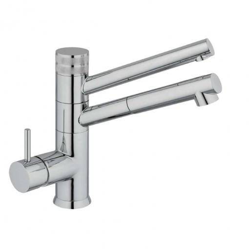CUCINA 3-Wege-Wasserhahn mit Brause (Chrom)