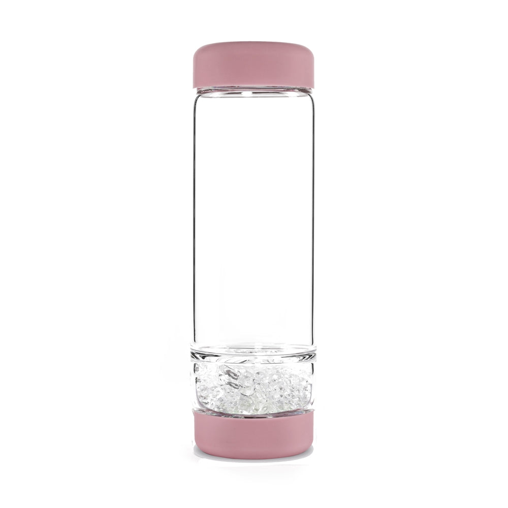 VITA JUWEL inu! Trinkflasche 5dl / BLOSSOM ROSE (Bergkristall/Rosenquarz)