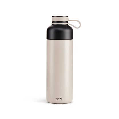 LÉKUÉ Insulated Bottle To Go (600ml) / GREIGE