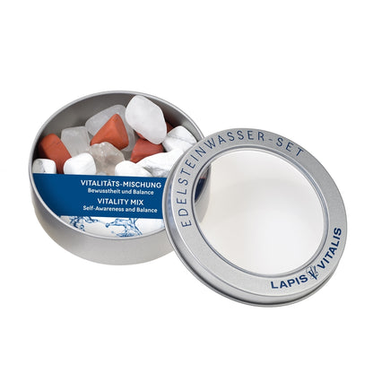 MAUNAWAI KINI® FIlterkanne mit 2. Filterset + Edelsteine-Mix Gratis / WEISS