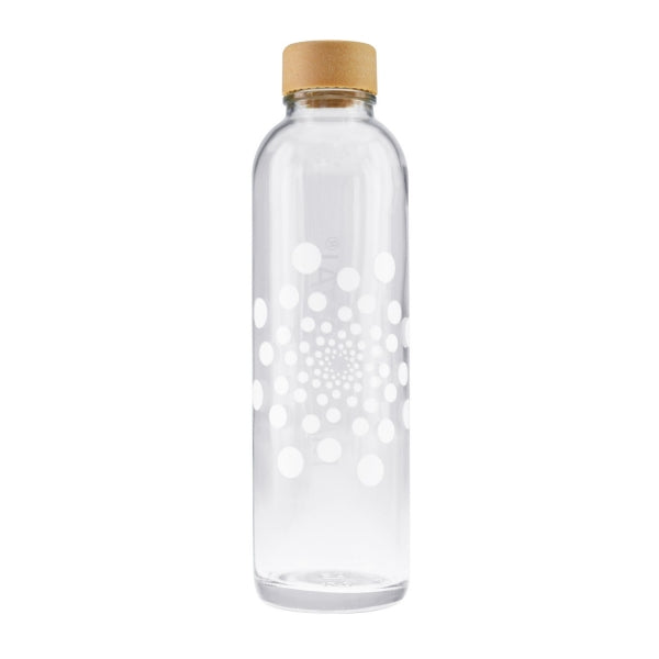 MAUNAWAI Glasflasche (7dl) / MANDALA (Weiss)