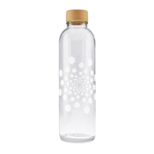 MAUNAWAI Glasflasche (7dl) / MANDALA (Weiss)